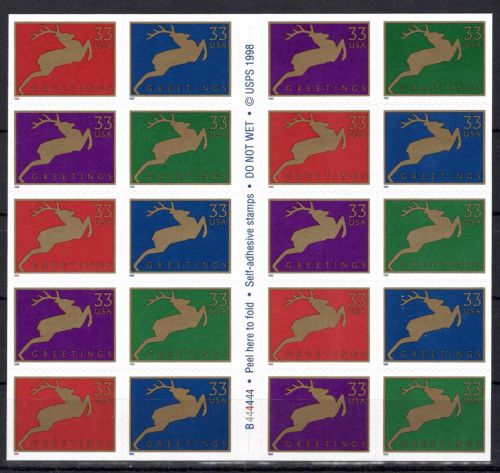 USA 3220-3223 postfrisch als Folienblatt #ON406