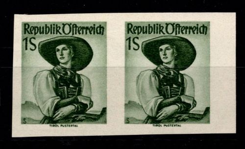 Österreich 912 U postfrisch als waag. Paar #OM020