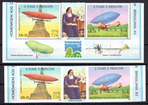Sao Tome e Principe 827-828 A+B postfrisch Luftschiffe #OM190