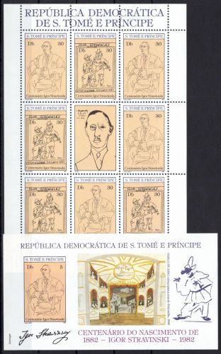 Sao Tome e Principe Block 96 B + 771-772 A postfrisch als ZD-Bgen #OM215