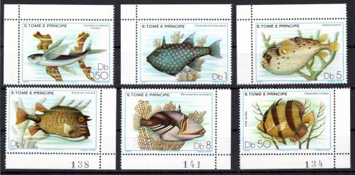 Sao Tome e Principe 612-617 postfrisch Fische #OM207