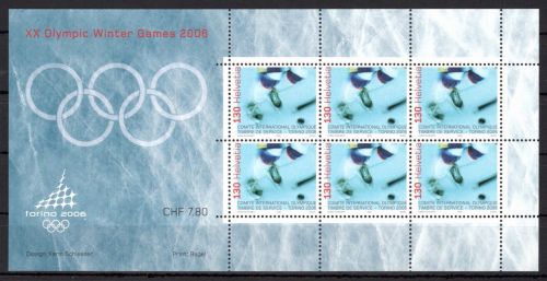 Schweiz Internationales Olympisches Komitee 5 postfrisch als Kleinbogen #OM241
