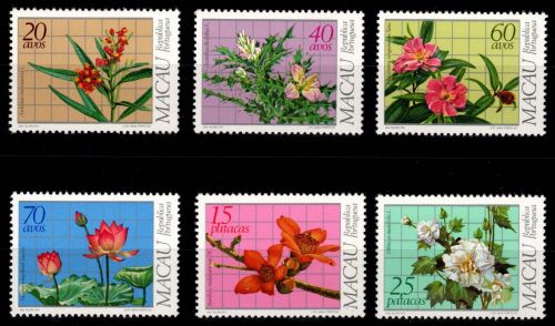 Macau 505-510 postfrisch Blumen #OM348