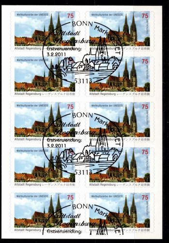 BRD Bund 2850 gestempelt Folienblatt 14a mit ESSt Bonn 3.2.11 #OM363