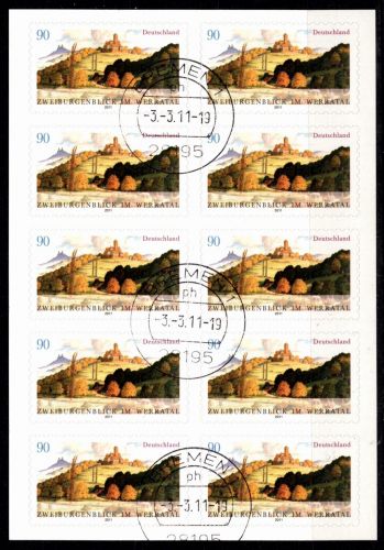 BRD Bund 2856 gestempelt als Folienblatt 16 mit Ersttagsstempel Bremen #OM364