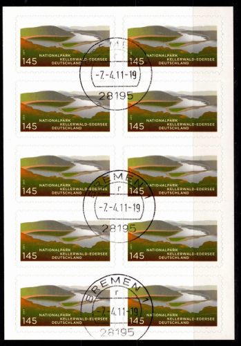 BRD Bund 2863 gestempelt als Folienblatt 17 mit Ersttagsstempel Bremen #OM366