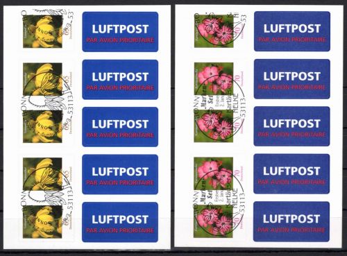 BRD Bund 2715-2716 gestempelt als Folienblatt 2 und 3 je mit ESSt Bonn #OM415