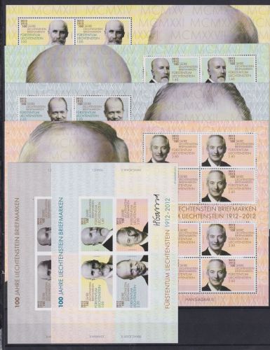 Liechtenstein Block 21 + 1618-21 B postfrisch als Kleinbögen #OM099