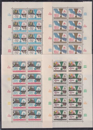 Tschechoslowakei 2512-2515 postfrisch als Kleinbögen, Unesco #OM110