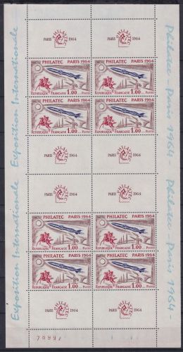 Frankreich 1480 postfrisch als Kleinbogen, Philatec 1964 #OM113