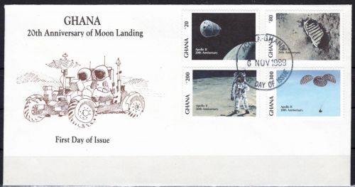 Ghana 1328-1311 gestempelt als FDC / Weltraum #OE014