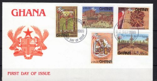 Ghana 1282-1286 gestempelt als FDC / Revolution #OE015