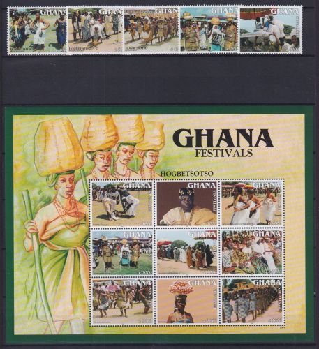 Ghana 3609-3613 und 3614-3622 postfrisch Kleinbogen / Tradition #OE077