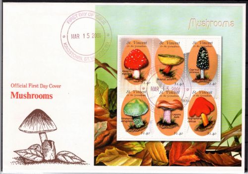 St. Vincent 5198-5203 gestempelt als FDC / Kleinbogen #OE118