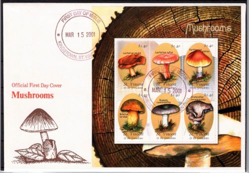 St. Vincent 5210-5215 gestempelt als FDC / Kleinbogen #OE119