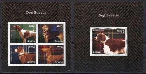 Ghana 4412-4415 und Block 543 postfrisch Kleinbogen / Hunde #OE179