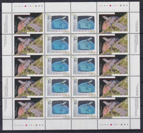 Kanada 1323-1324 postfrisch als ZD-Bogen, Raumfahrt #OM507