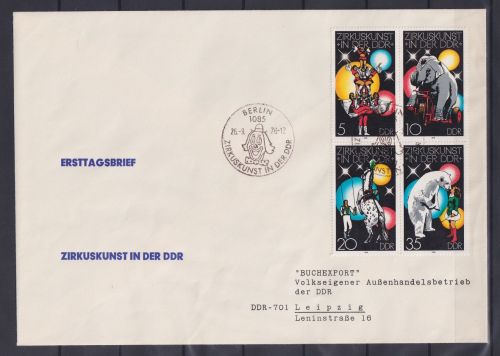 DDR 2364-2367 gestempelt Zusammendruck Viererblock auf Ersttagsbrief/ FDC #OM294
