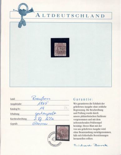 Preußen 19 gestempelt