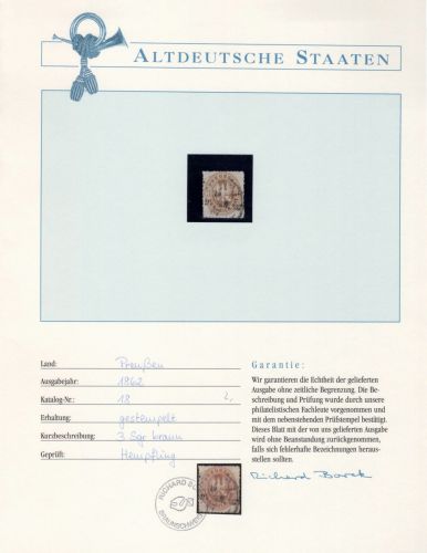 Preußen 18 gestempelt