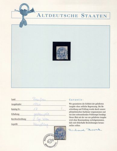 Preußen 17 gestempelt