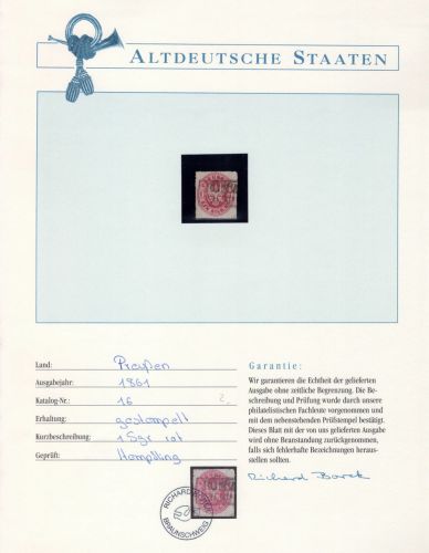 Preußen 16 gestempelt