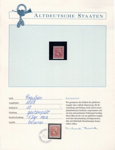 Preußen 10 gestempelt