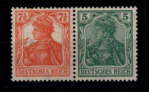 Deutsches Reich W 6 ab mit Falz
