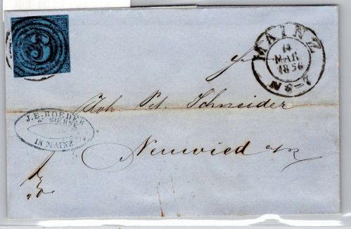 Thurn und Taxis 8 auf Brief als Einzelfrankatur #OR512