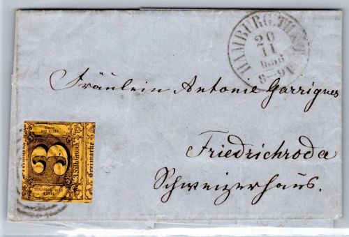 Thurn und Taxis 6 auf Brief als Einzelfrankatur #OR514