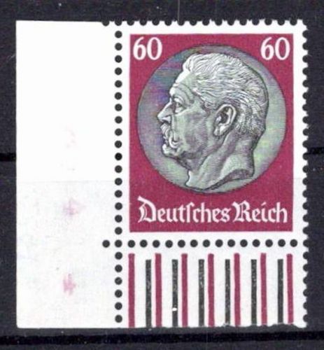 Deutsches Reich 493 W UR postfrisch vom Eckrand #OR615