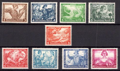 Deutsches Reich 499 A-507 A postfrisch Hauptwerte gepr. Schlegel BPP #OR616