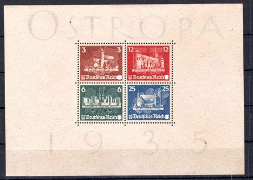 Deutsches Reich Block 3 ohne Gummi 2te Wahl in Durchschnittserhaltung, #OR625
