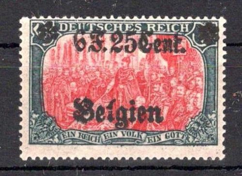 Deutsche Besetzung 1. WK Belgien 25 postfrisch #OR641