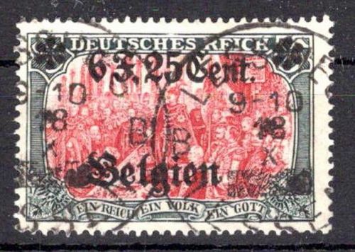 Deutsche Besetzung 1. WK Belgien 25 gestempelt #OR642