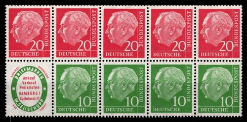 BRD Bund HBl. 3 postfrisch ohne Randleiste #OR711