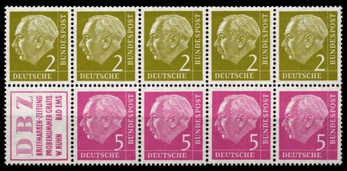 BRD Bund HBl. 5 postfrisch ohne Randleiste #OR712