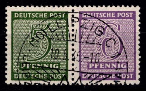 SBZ W Zd 14 gestempelt Zusammendruck #OR902