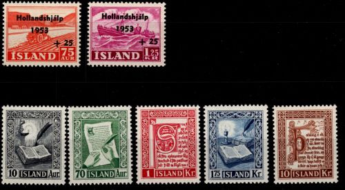 Island Jahrgang 1953 postfrisch mit Mi.Nr.: 285-291 #OT507