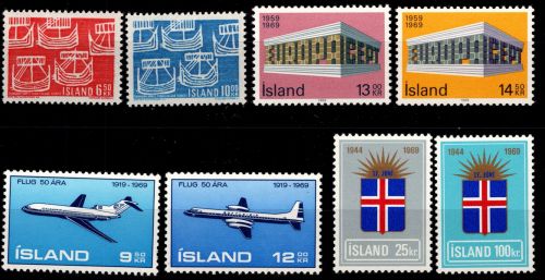 Island Jahrgang 1969 postfrisch mit Mi.Nr.: 426-433 #OT523