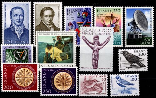 Island Jahrgang 1981 postfrisch mit Mi.Nr.: 563-575 #OT535