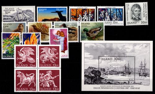 Island Jahrgang 1987 postfrisch mit Mi.Nr.: 663-679 #OT541