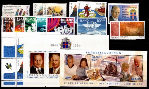 Island Jahrgang 1994 postfrisch mit Mi.Nr.: 797-817 #OT547