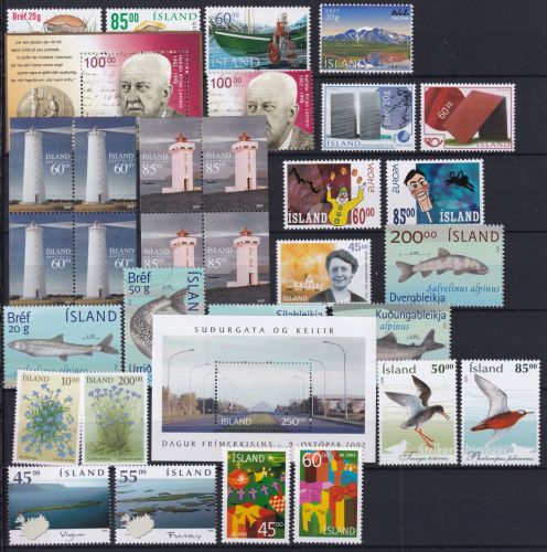 Island Jahrgang 2002 postfrisch mit Mi.Nr.: 1000-1025 #OT553