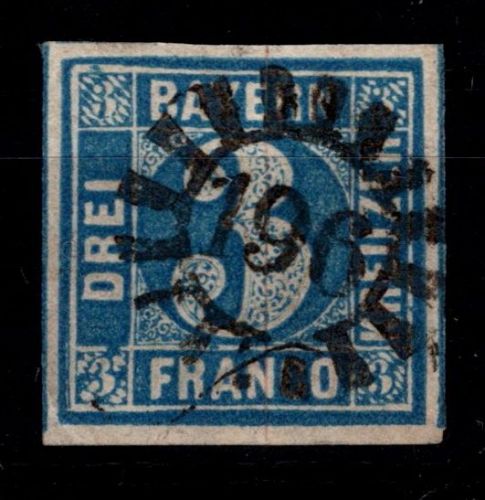 Bayern 2 II (Platte 3) gestempelt gMr 196 "Marktbreit" #OT849
