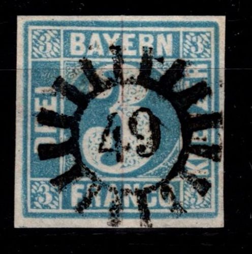 Bayern 2 II (Platte 4) gestempelt