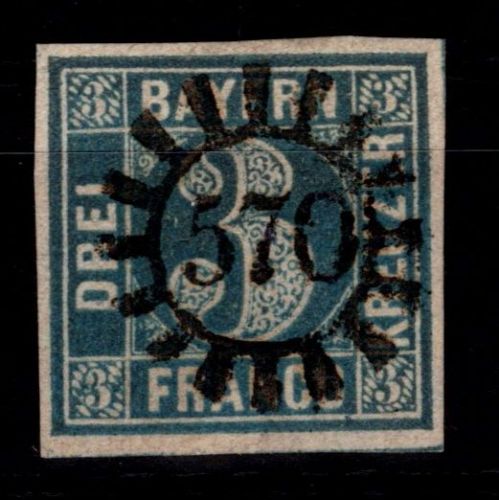 Bayern 2 II (Platte 5) gestempelt