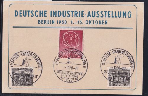 Berlin 71 auf Ausstellungskarte Industriemesse Berlin #OU009
