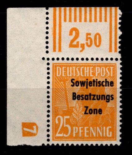 SBZ 191 DZ postfrisch DZ 7 negativ #DAB46