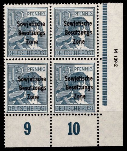 SBZ 186 DV postfrisch DV M 139 - 2 #DAB61